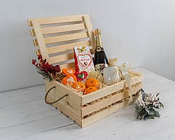 Ящик дерев’яний декоративний з кришкою Лофт нефарбований Стандарт