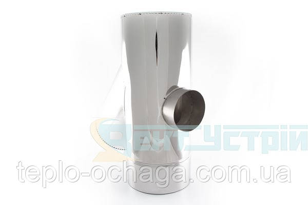 Трійник термо 45 неірж у нерж із ревізією 304 AISI Вент