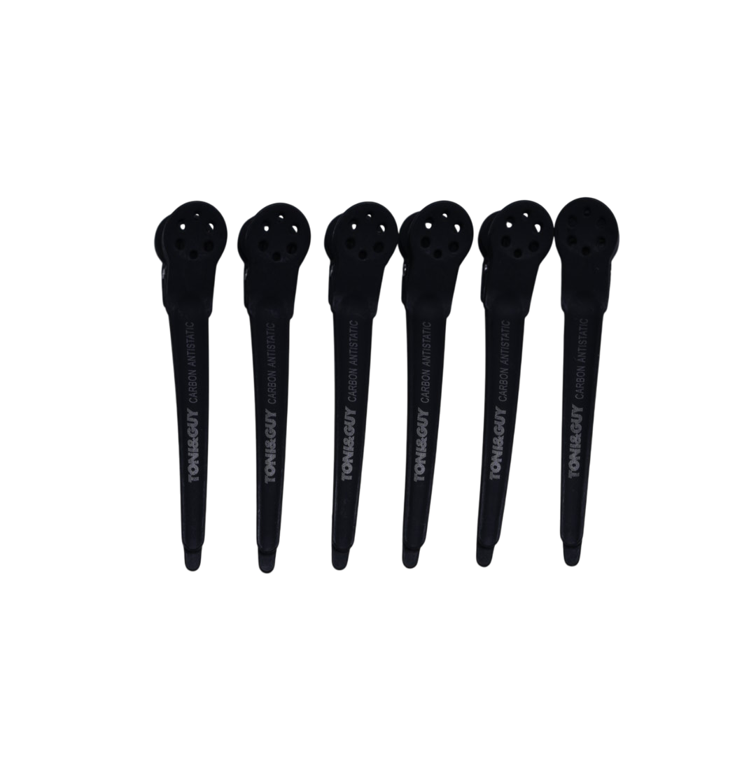 Набір затискачів для волосся Toni&Guy Mini Black, 9 см, 6 шт (T&G-003), фото 1