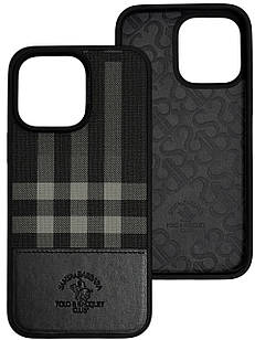 Чохол для IPhone Оригінальний чохол POLO Santa Barbara “Burberry” з MagSafe Black iPhone 14 pro max