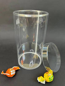 Прозорий пластиковий тубус 90х200 мм.