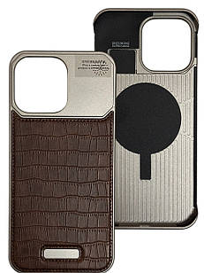 Аромабампер Crocodile iPhone 15 Pro Crocodile Brown