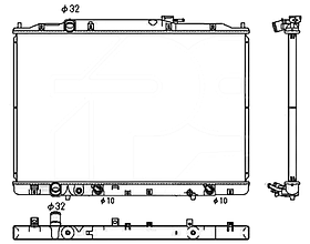 Радіатор охолодження двигуна Acura MDX 06-13 Koyorad АКПП/МКПП; 500X767X27; (3.7)