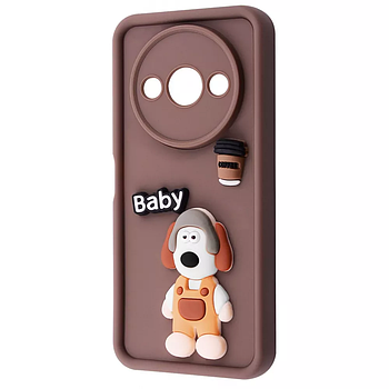 Чохол Pretty Things Case для Xiaomi Redmi A3 Brown/Baby