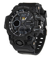 Чоловічий годинник Sanda Peremoga з українською символікою чорний спортивний