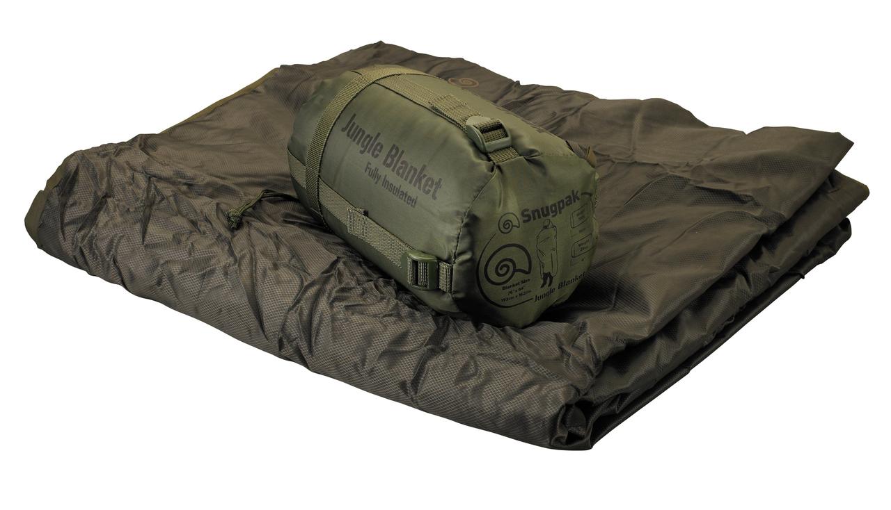 Тепла тактична ковдра компактна Snugpak Jungle 193x163 см, олива