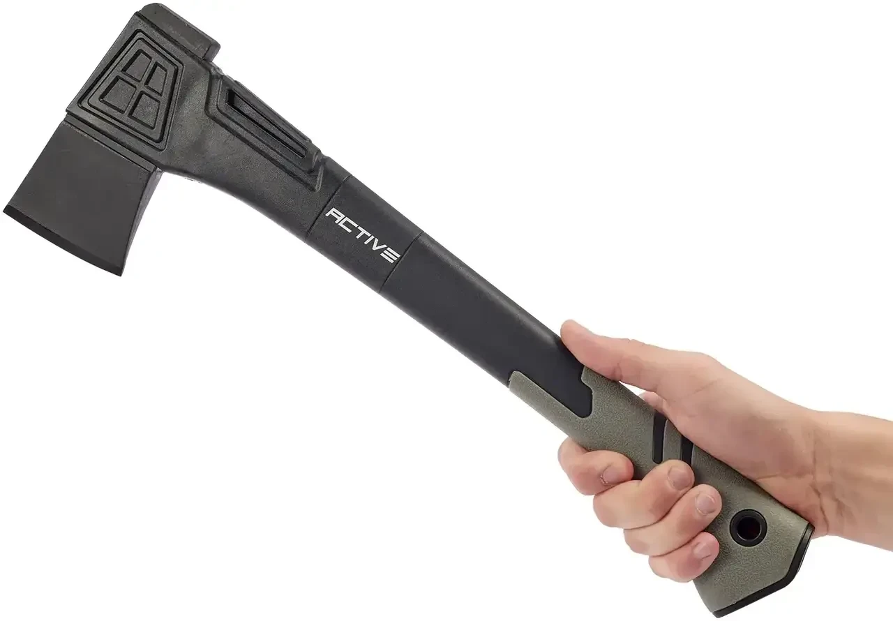 Сокира Active Gardener сіра з полімерним прогумованим руків’ям, метал High Carbon Steel, фото 1