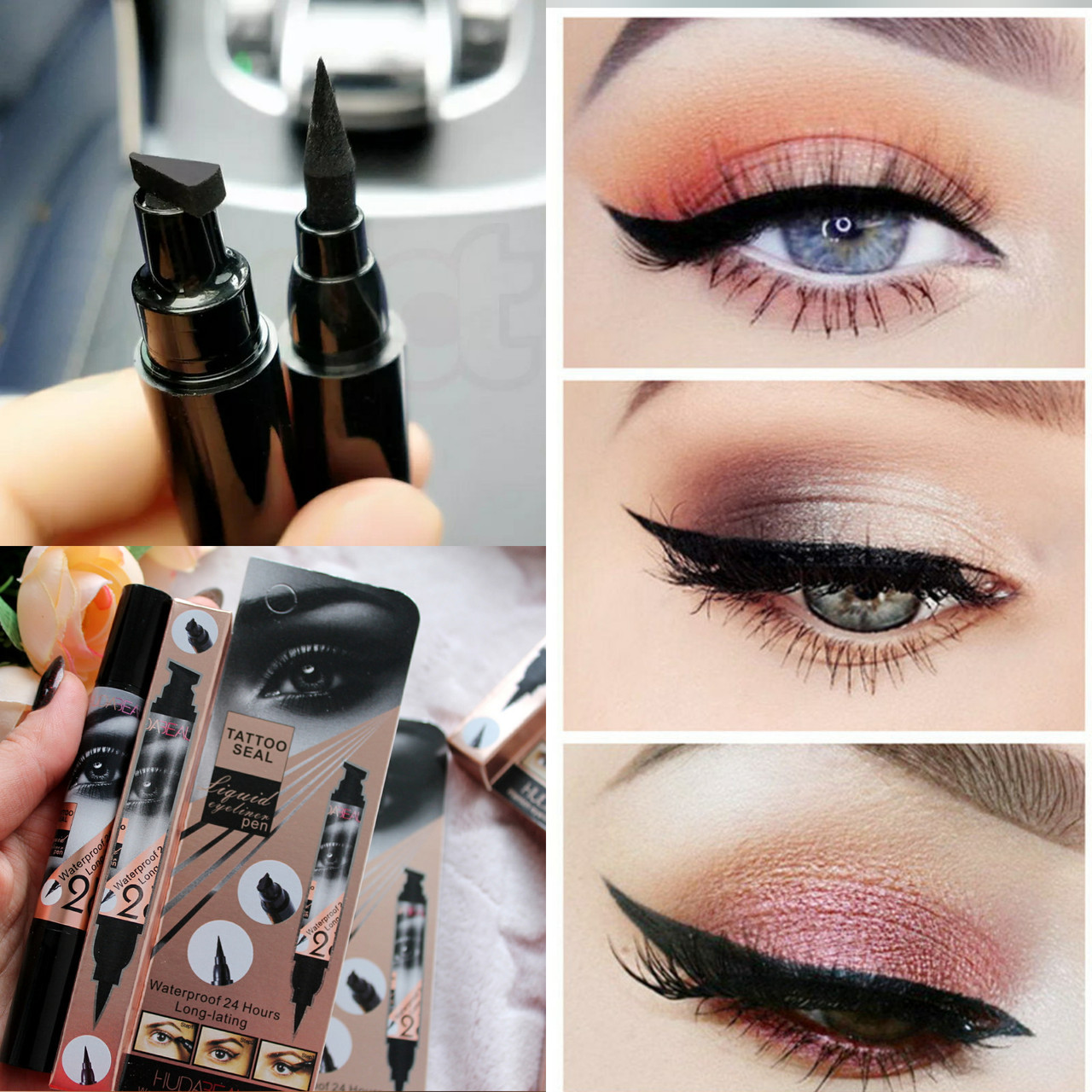 Підводка для очей зі штампом двостороння для ідеальної стрілки Professional MAKE-UP