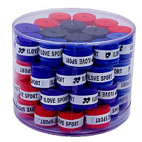 Обмотка на ручку ракетки для бадмінтону Grip SPOINT I LOVE SPORT 60 шт BD-4573