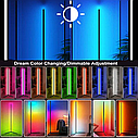 Підлогова кутова світлодіодна RGB LED-лампа — торшер для спальні 1.2 м, фото 4