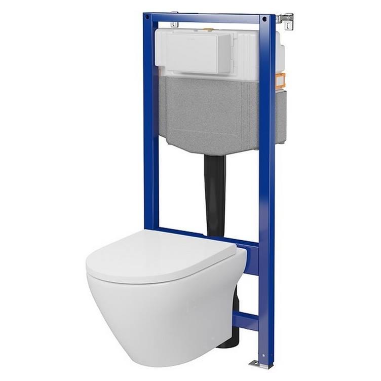 Інсталяційна система Aqua 50 Pneu QF+чаша унітаза City Clean On з сидінням Slim( S701-800 )Cersanit