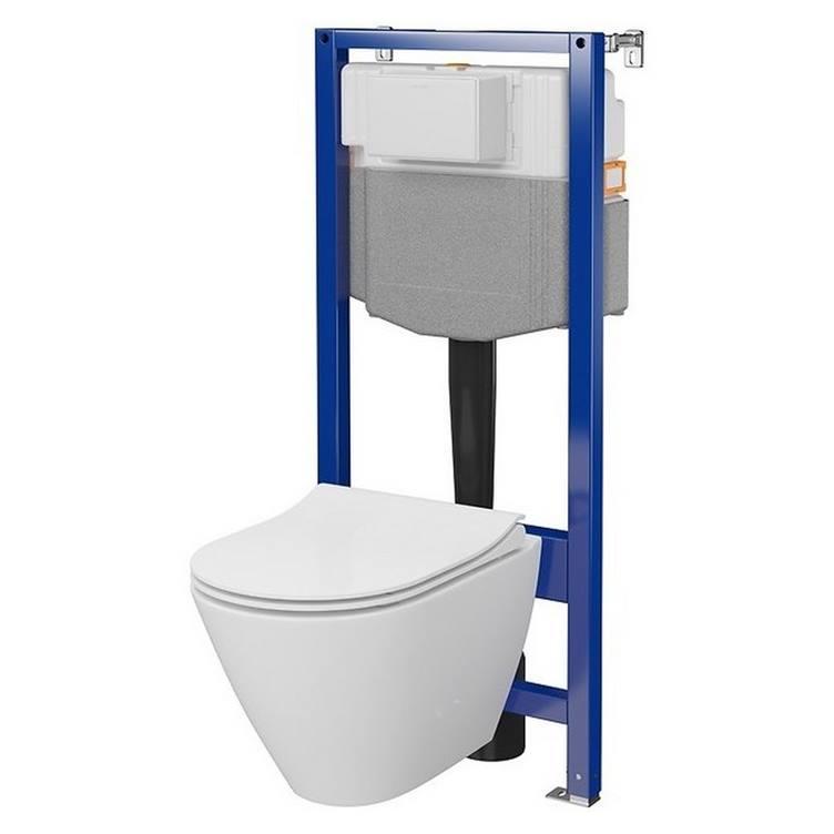 Інсталяційна система Aqua 50 Mech QF+чаша унітаза City Clean On з сидінням Slim( S701-794 )Cersanit