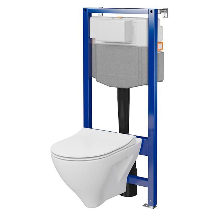 Інсталяційна система Aqua 50 Mech QF+чаша унітаза Mille Clean On з сидінням Slim( S701-821 )Cersanit