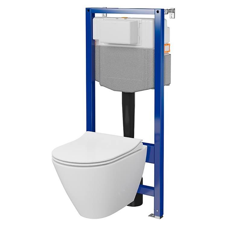 Інсталяційна система Aqua 50 Mech QF+чаша унітаза City Clean On з сидінням Slim( S701-795 )Cersanit