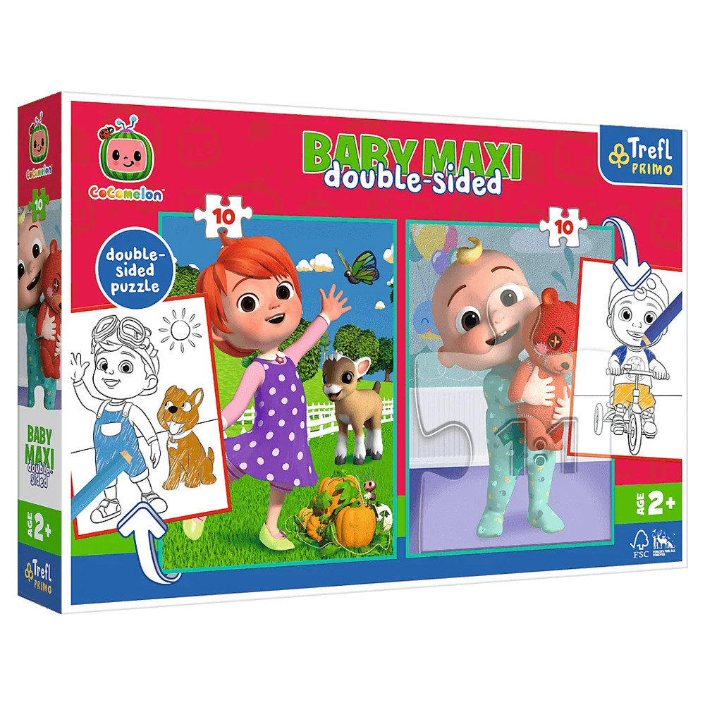 Пазли + розмальовка "Друзі. Кокомелон", 10+10 елементів Trefl (5900511430080)