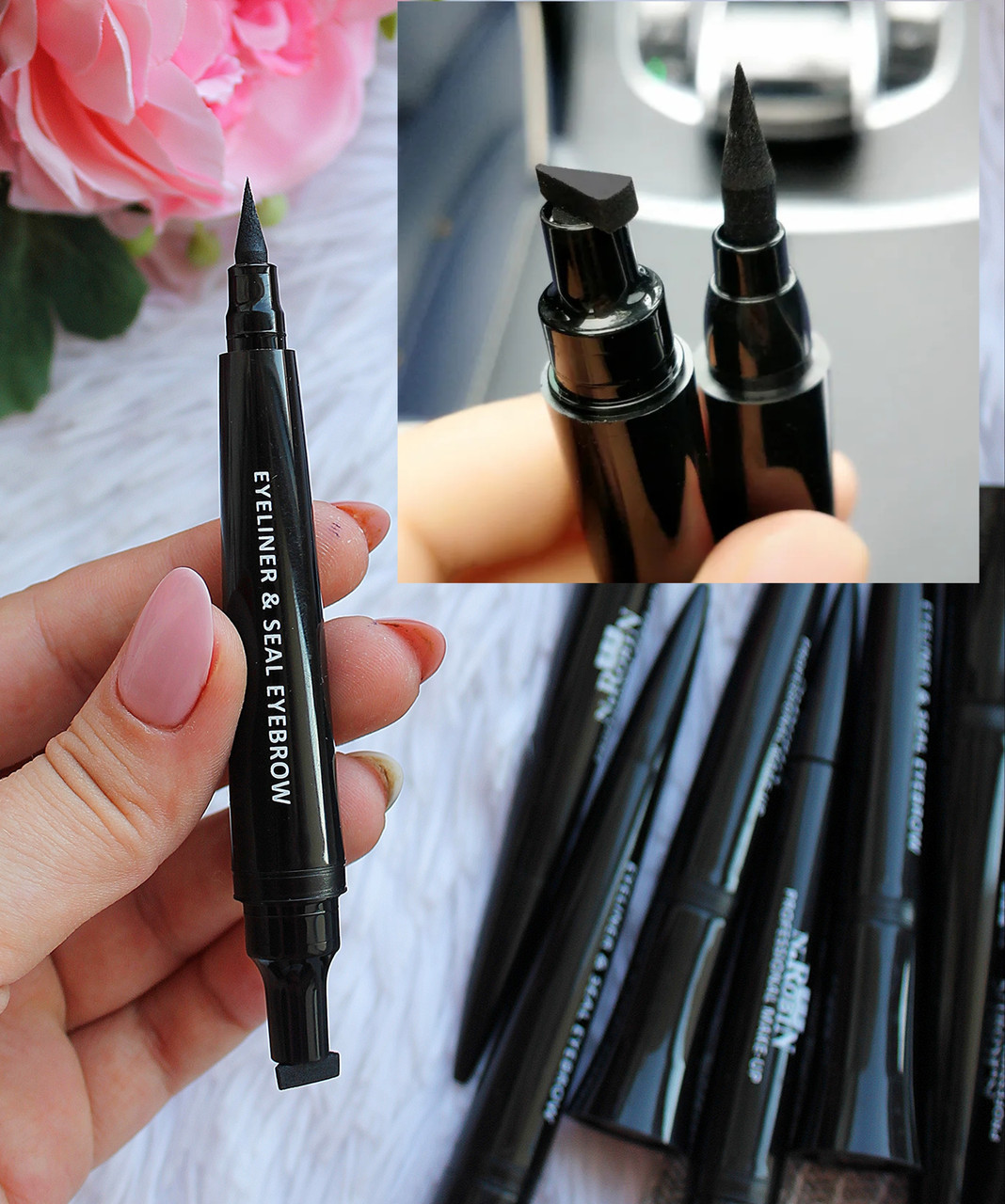 Підводка для очей з штампом двостороння для ідеальної стрілки N.Robin Professional Makeup