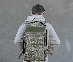 Рюкзак санітара, бойова тактична сумка-укладка для військових медиків ЗСУ на 37 літрів Стохід Піксель