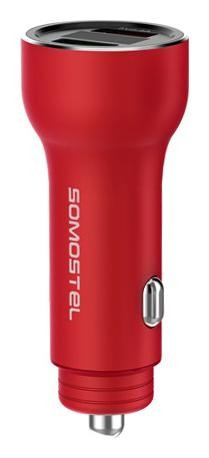 Somostel 30W 2x USB Red + Cable Typ-C
