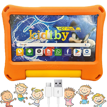 Дитячий планшет IPS 7", 8/128GB, 4G + протиударний чохол, Kidiby / Ігровий планшет андроїд / Планшет для ігор