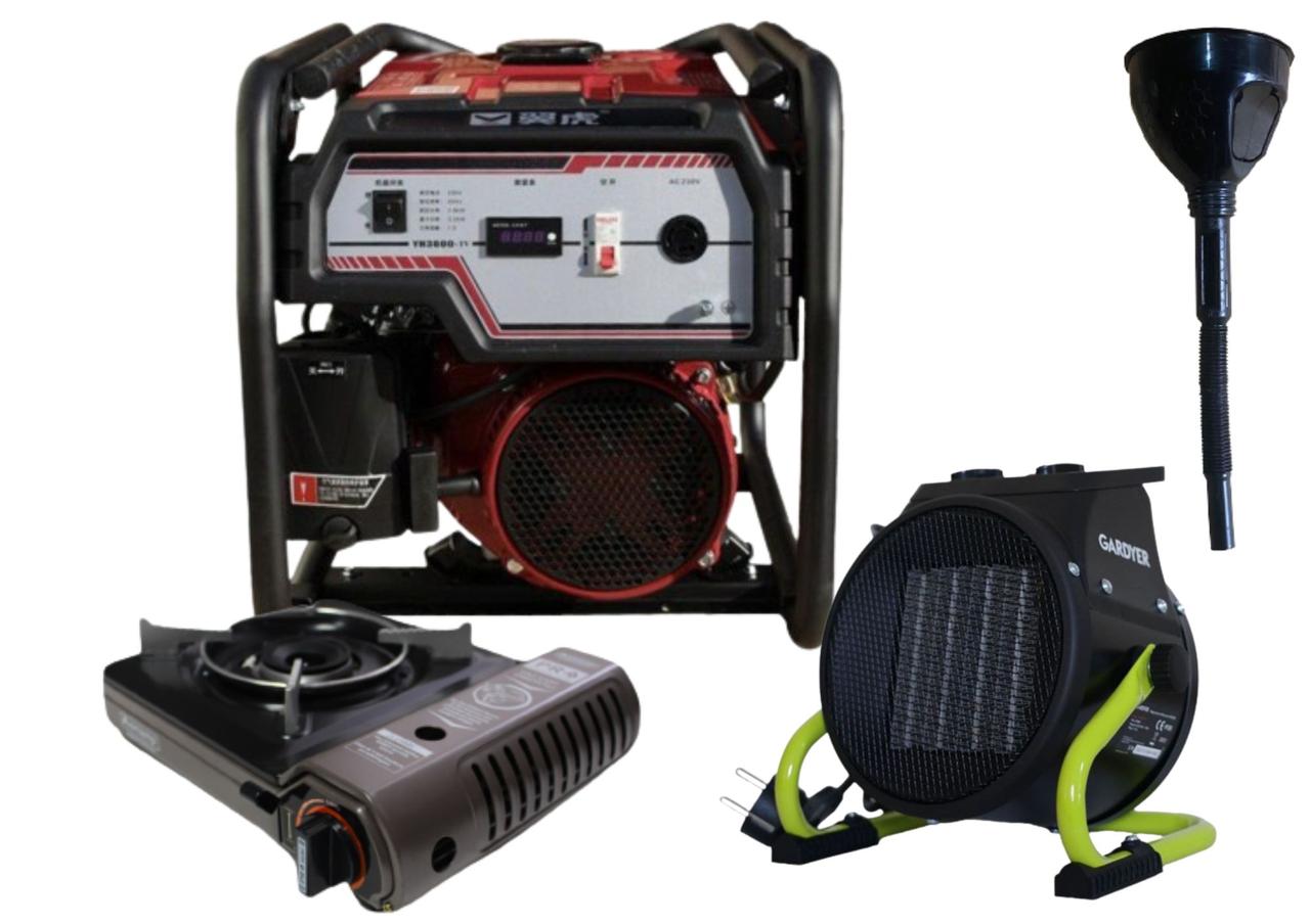 Бензиновий генератор EF Power YH3600-IV + газова плитка Orcamp CK-505 + 4 газових картриджа 400 мл, фото 1
