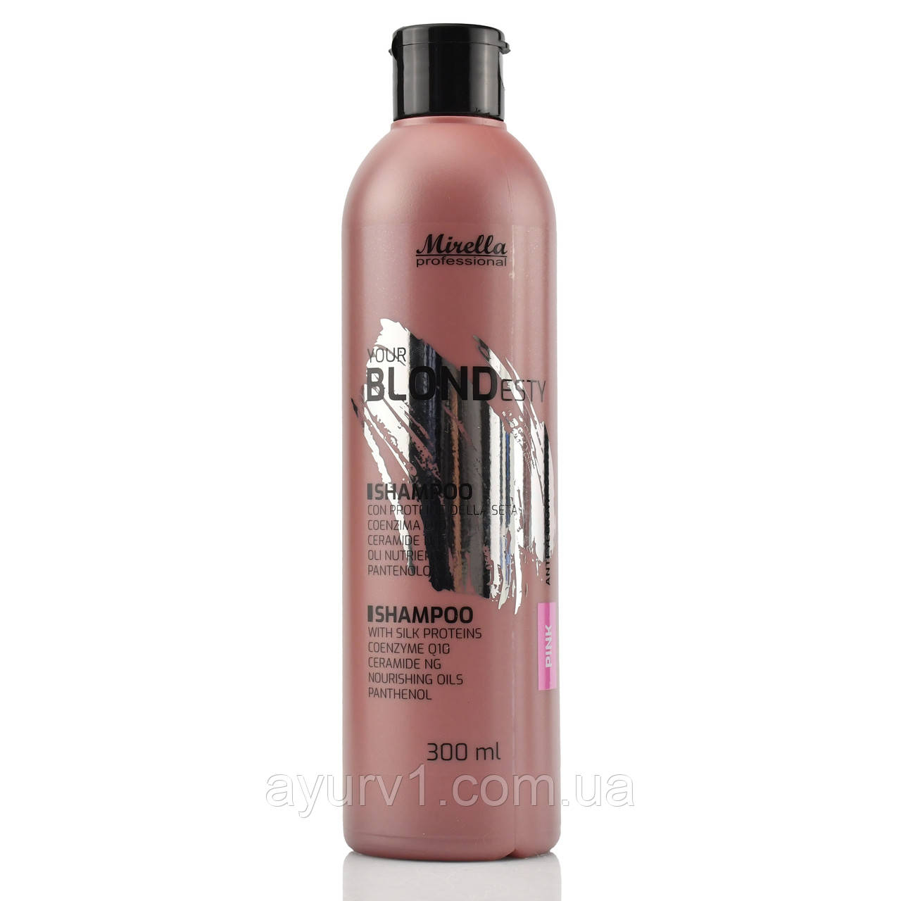 Шампунь для рожевих відтінків блонд, Pink Blondesty Shampoo, Mirella, 300 ml