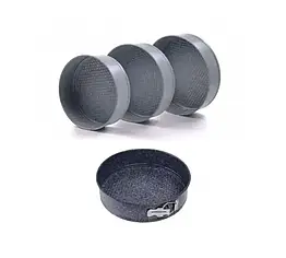 Форма роз'ємна набір Con Brio для випікання Eco Granite DeLuxe 4 шт. 22/24/26/28*7 см