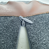 Компактна ортопедична подушка для cну з підтримкою шиї та ефектом пам' яті Сіра LY-91, фото 5