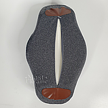 Компактна ортопедична подушка для cну з підтримкою шиї та ефектом пам' яті Сіра LY-91, фото 4