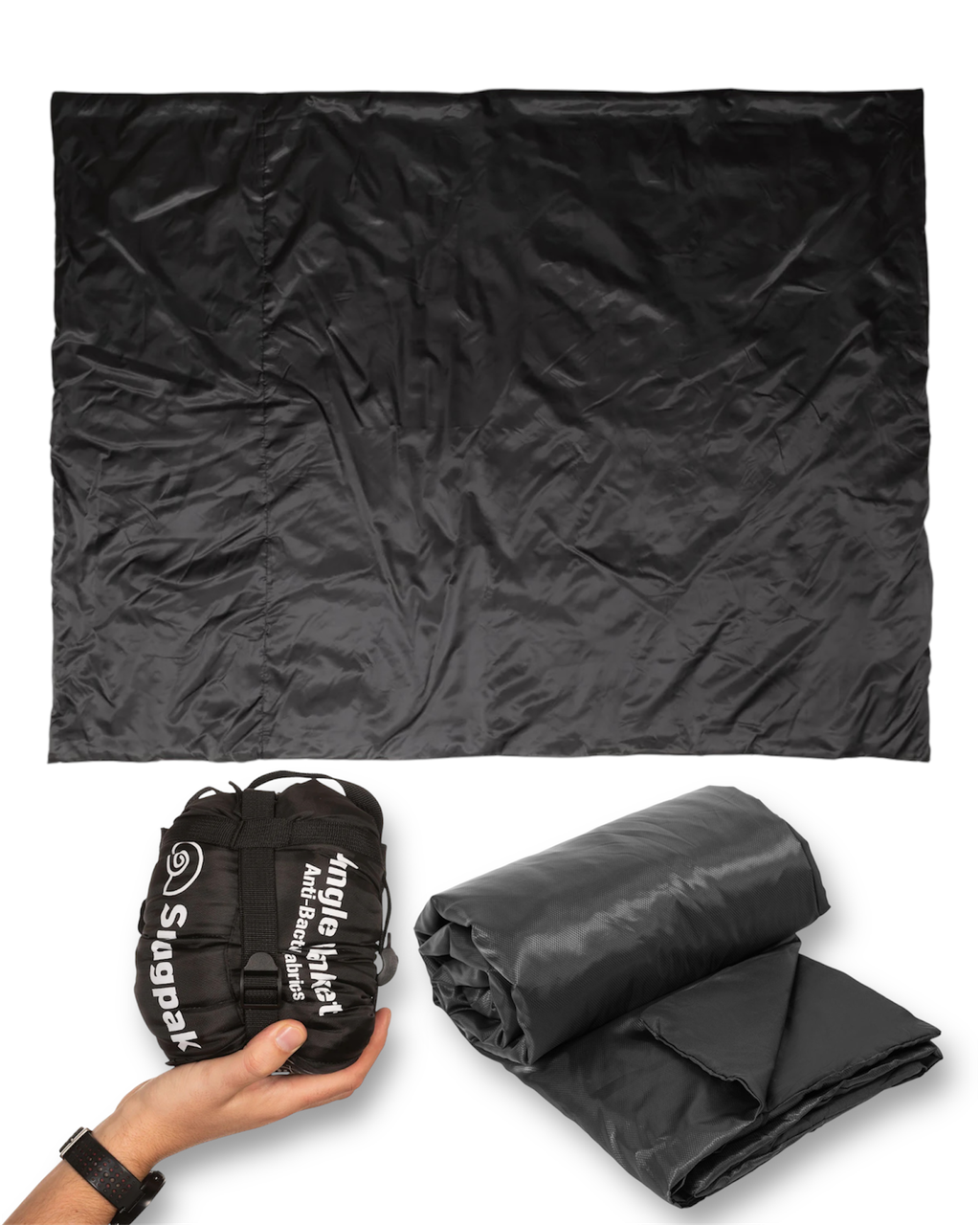 Ковдра компактна для військових в гермомішку Snugpak Jungle 193x163 см, чорний, фото 1