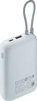 Power Bank Xiaomi 10000mAh (Integrated Cable) ice blue BHR9073GL (P15ZM) UA, фото 4