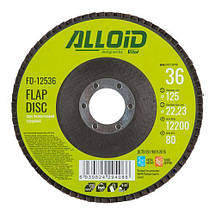 Alloid. Круг пелюстковий торцевий 125 мм, зерно 36 (FD-12536), фото 3