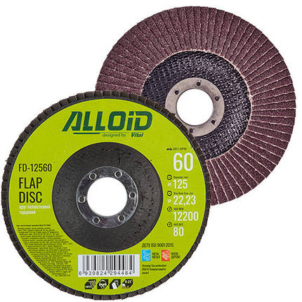 Alloid. Круг пелюстковий торцевий 125 мм, зерно 60 (FD-12560), фото 1