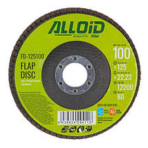 Alloid. Круг пелюстковий торцевий 125 мм, зерно 100 (FD-125100), фото 3