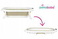 Дитяча ванночка для купання немовлят на підставці з термометром та подушкою Primabobo Бежева, фото 5