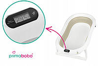 Дитяча ванночка для купання немовлят на підставці з термометром та подушкою Primabobo Бежева, фото 9