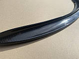 BMW E46 карбоновая губа переднього М тех 2 бампера БМВ Е46 справжній карбон накладка на передній М бампер, фото 7