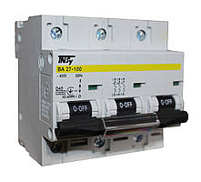 Автоматичний вимикач ВА27-100 3Р 40A 10кА D TechnoSystems
