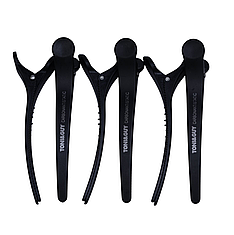 Набір затискачів для волосся Toni&Guy Large Black, 13,5 см, 6 шт (T&G-001)