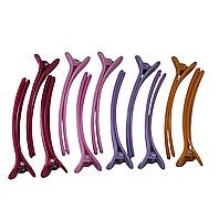 Набір затискачів для волосся Hots Professional Big Color, пластикові, 12 шт (HP1027)