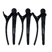 Набір затискачів для волосся Toni&Guy Large Black, 13,5 см, 6 шт (T&G-001)