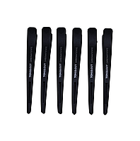 Набір затискачів для волосся Toni&Guy Midi Black, 12 см, 6 шт (T&G-002)