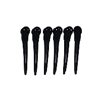 Набір затискачів для волосся Toni&Guy Mini Black, 9 см, 6 шт (T&G-003)