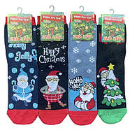 Новорічні шкарпетки жіночі махрові бавовна Слід Лева, розмір 36-39, асорті, 223020, фото 2