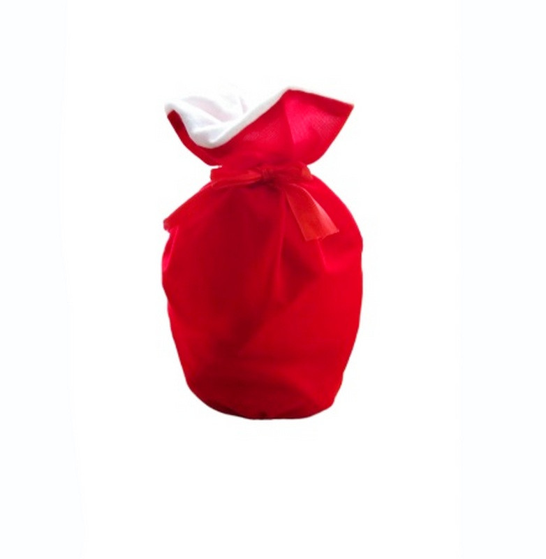 Новорічний мішок для подарунків червоний, фото 1