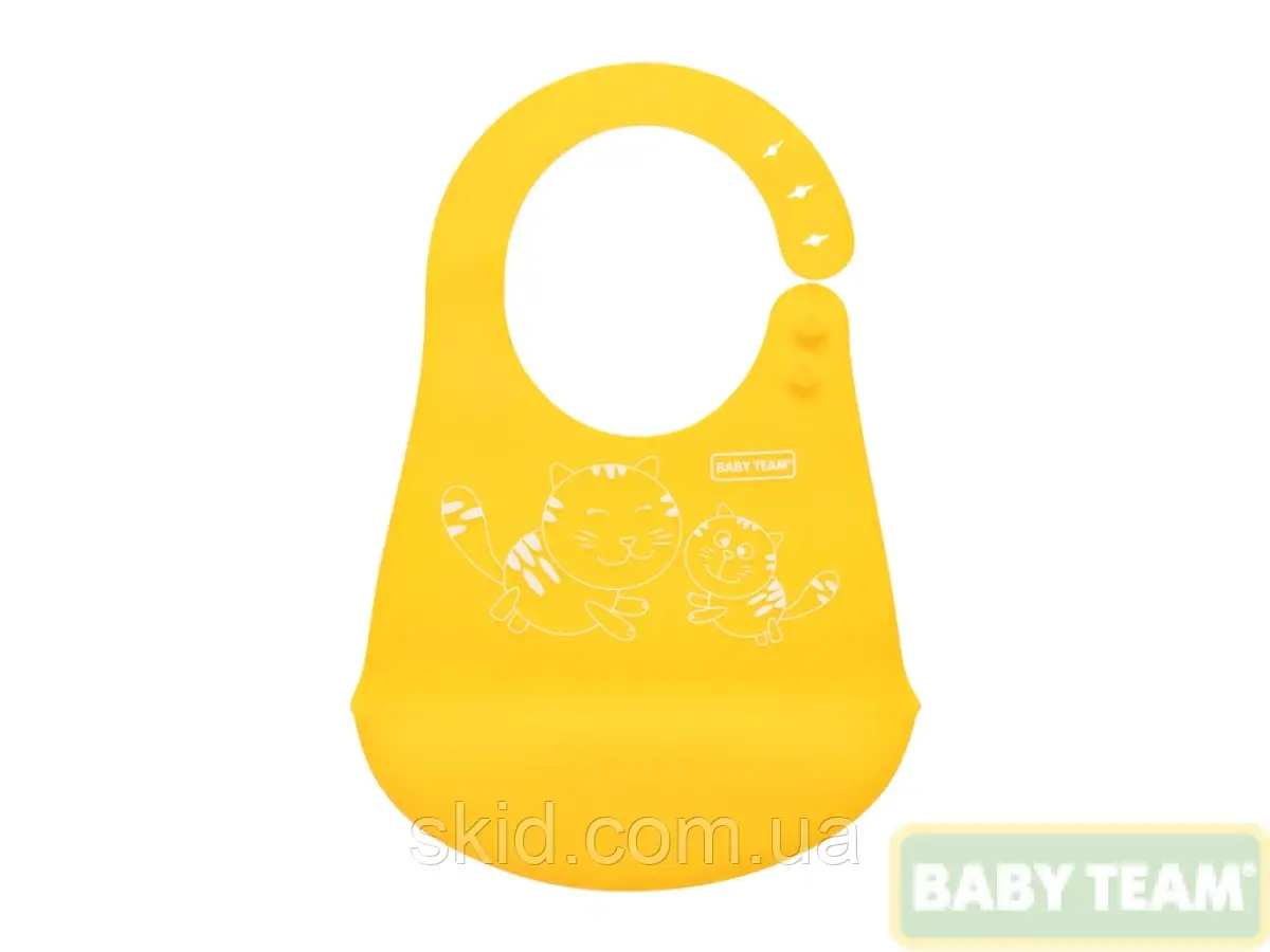 Нагрудник силіконовий Baby team, 4+, арт. 6591