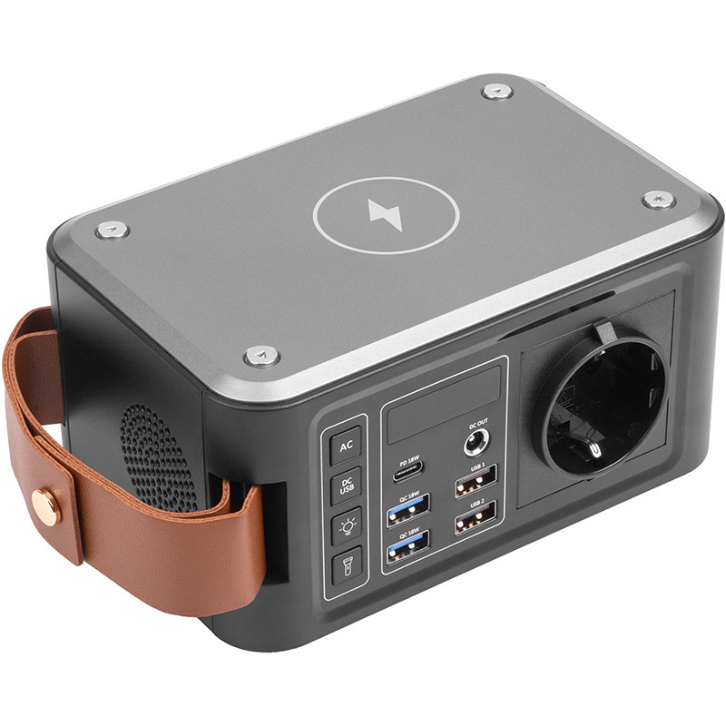 Зарядна станція PowerPlant PP-286 24000мАг, PD 18Вт, AC 120Вт, DC12-16.8В, USB-C, 2xUSB QC3.0, Wireless (PB931347)
