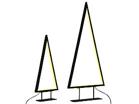 Набір із 2 декоративних світлодіодних ялинок, чорний LOPPI.