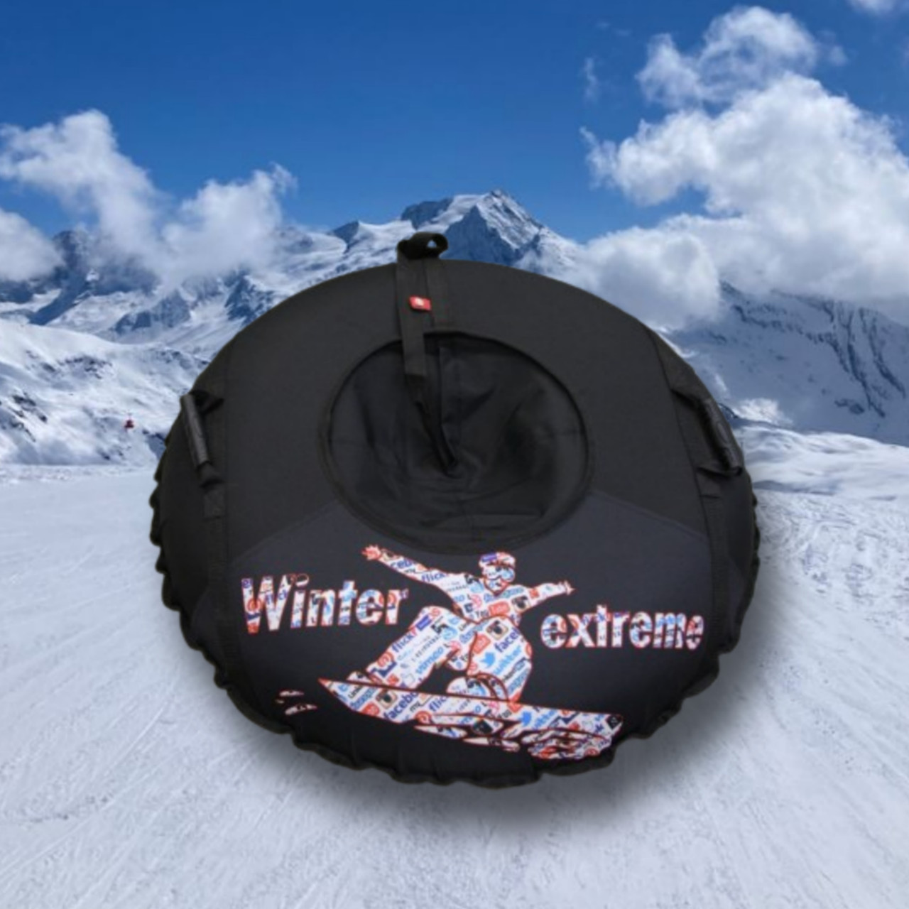 Ватрушка для катання ST 100, діаметр 100 см — камера, посилене ПВХ‑дно, 2 ручки, до 120 кг, фото 1