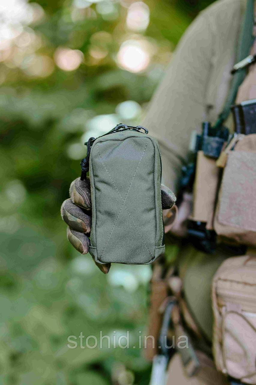 Сумка Сухарка тактическая, армейский утилитарный подсумок MOLLE Стохід 15х9х5,5 см Олива - фото 1 - id-p2295210760