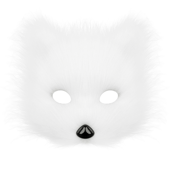 Маска білої кицьки лисиці квадробер аніме косплея квадробінг для дорослих і дітей люкс якість